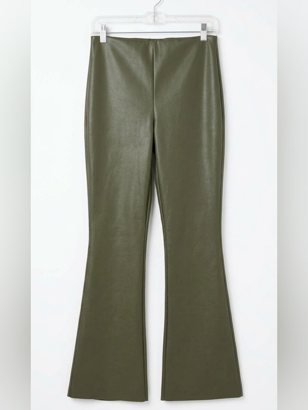 Bagatelle Collection, Olive Green, Size S, Faux Leather, High Waist Pants